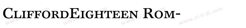 CliffordEighteen Rom字体转换